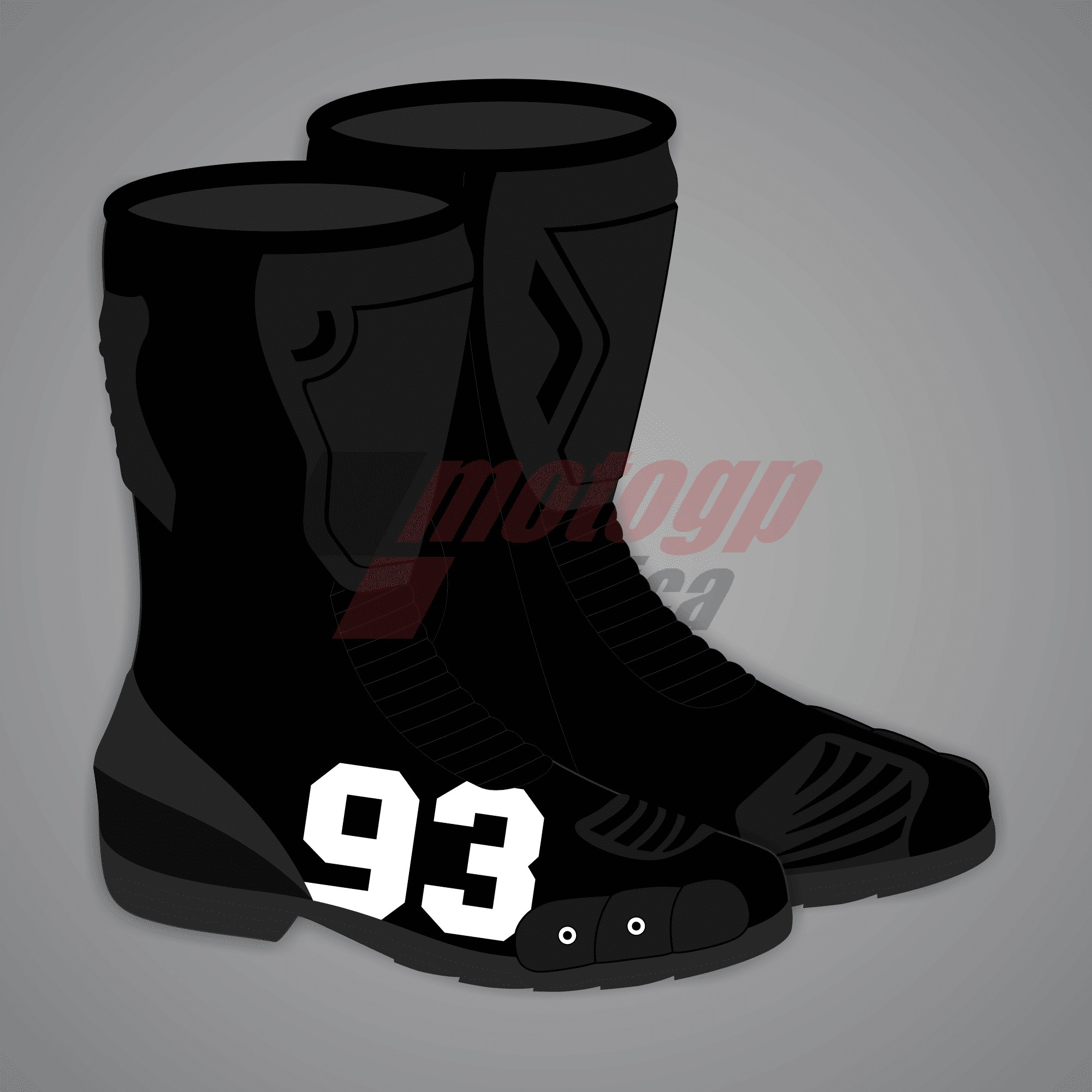 Marc Marquez Black Motorcycle Boots British GP 2024