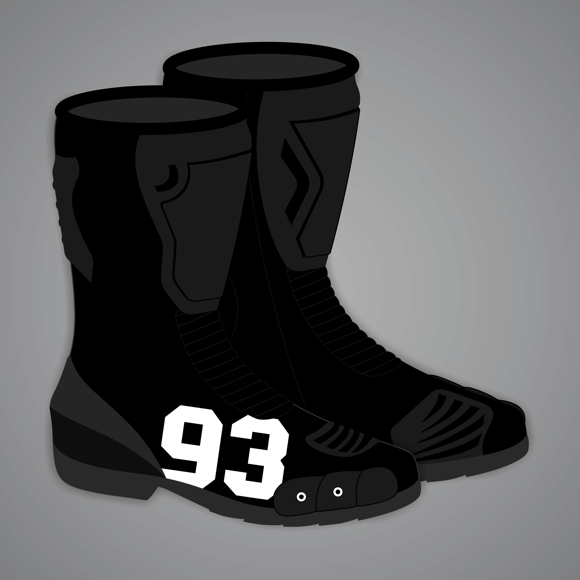 Marc Marquez Black Motorcycle Boots British GP 2024