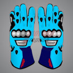 Blue Motorbike Gloves