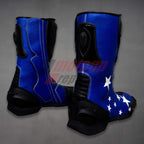 Motorcycle Boots Blue