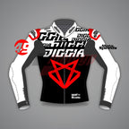 Fabio Di Giannantonio Black White Motorcycle Jacket WT 2023