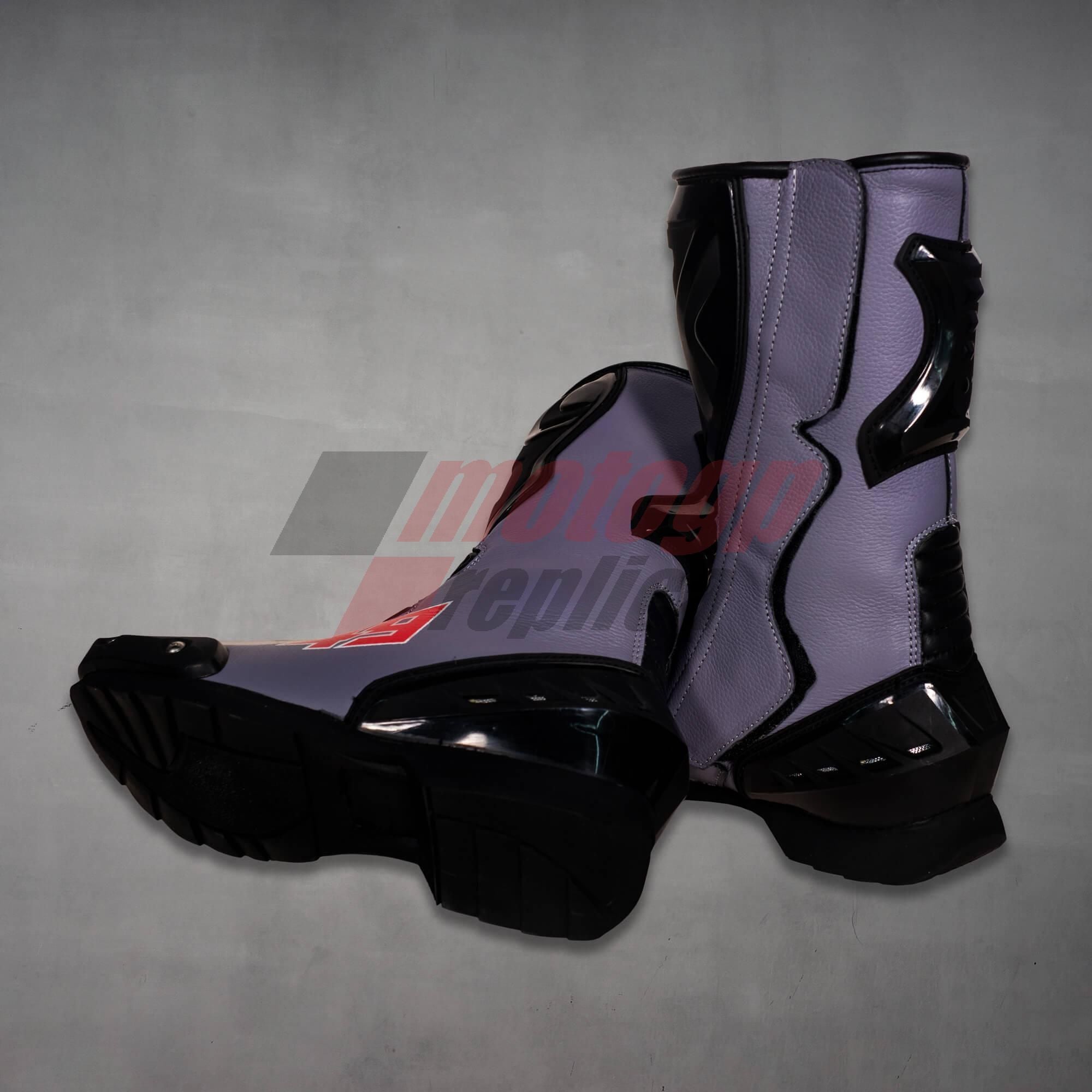 Grey Motorcycle Boots