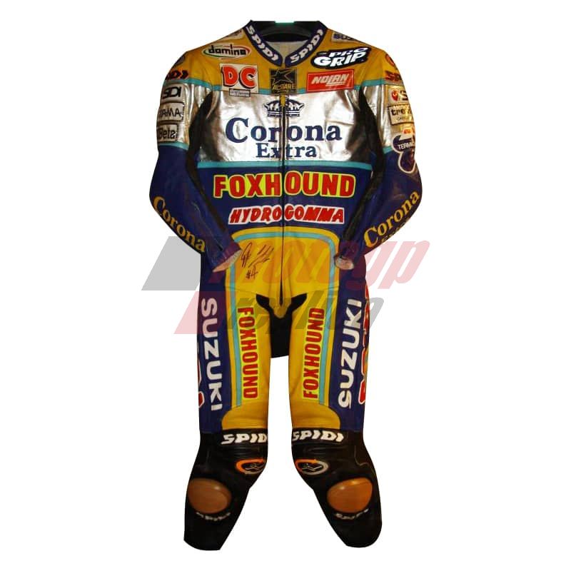 Fabrizio Pirovano Suzuki Corona Leather Suit 1998 WSBK