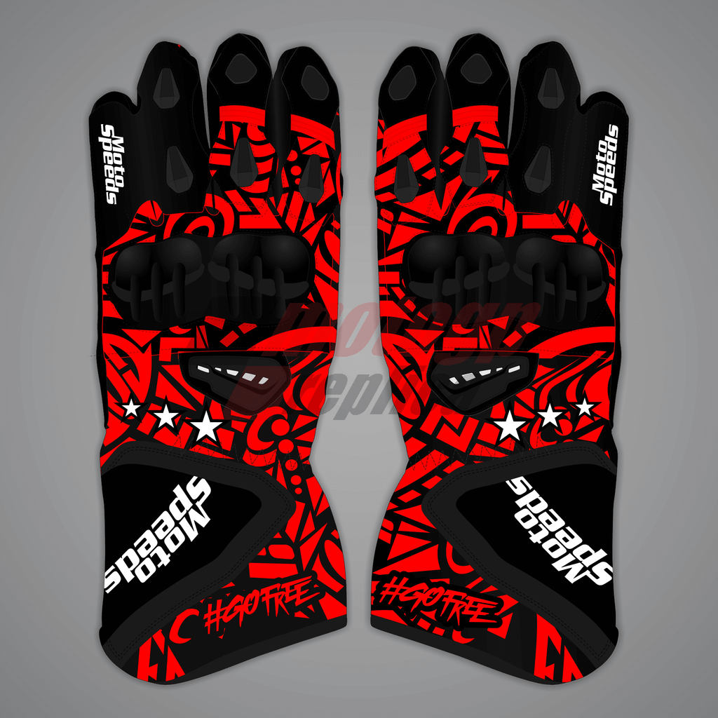 Francesco Bagnaia Black and Red Gloves MotoGP 2024