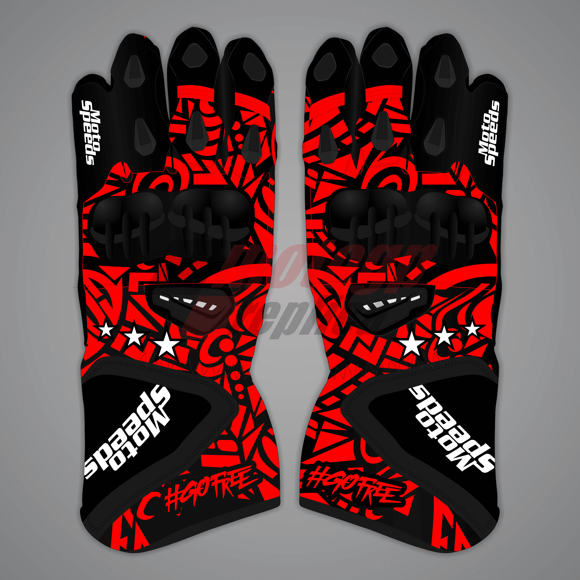 Francesco Bagnaia Black and Red Gloves MotoGP 2024