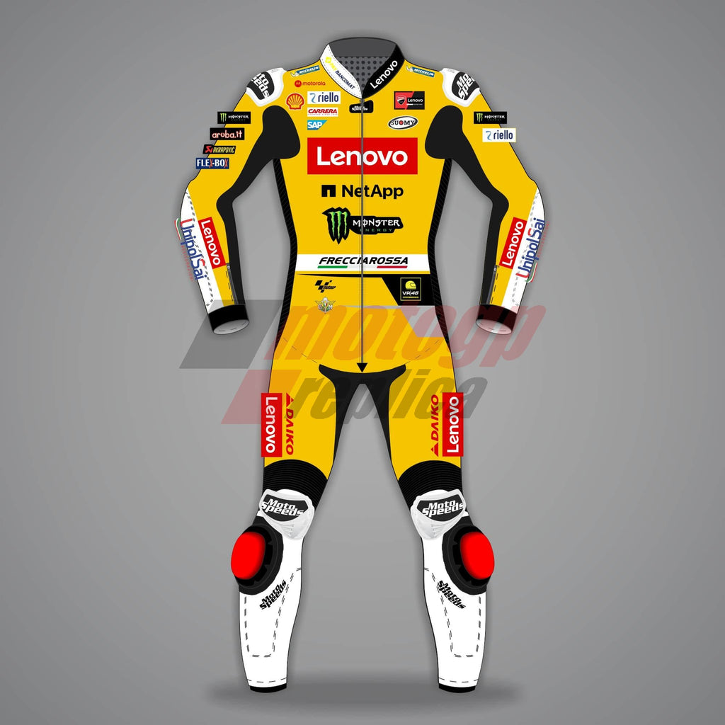 Francesco Bagnaia Ducati GP Misano Yellow Leather Suit 2023