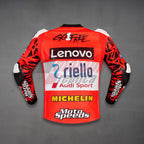 red white motorcycle jacket