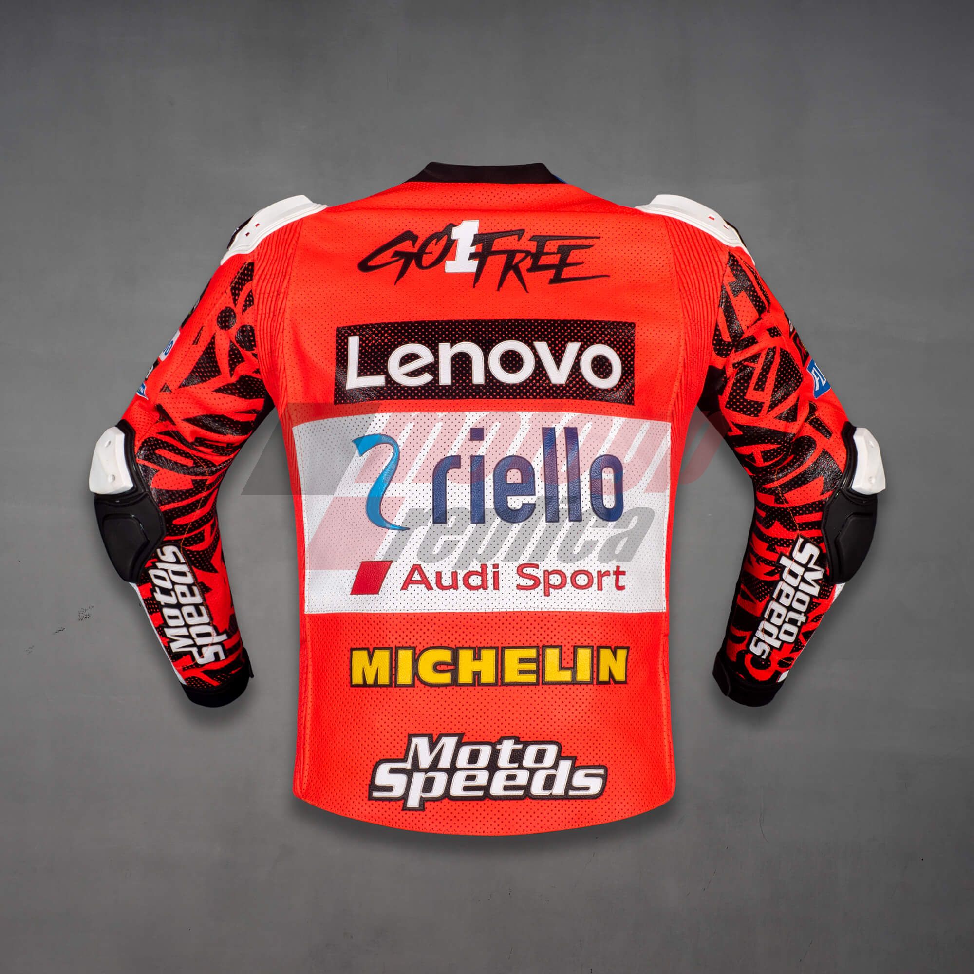 red white motorcycle jacket