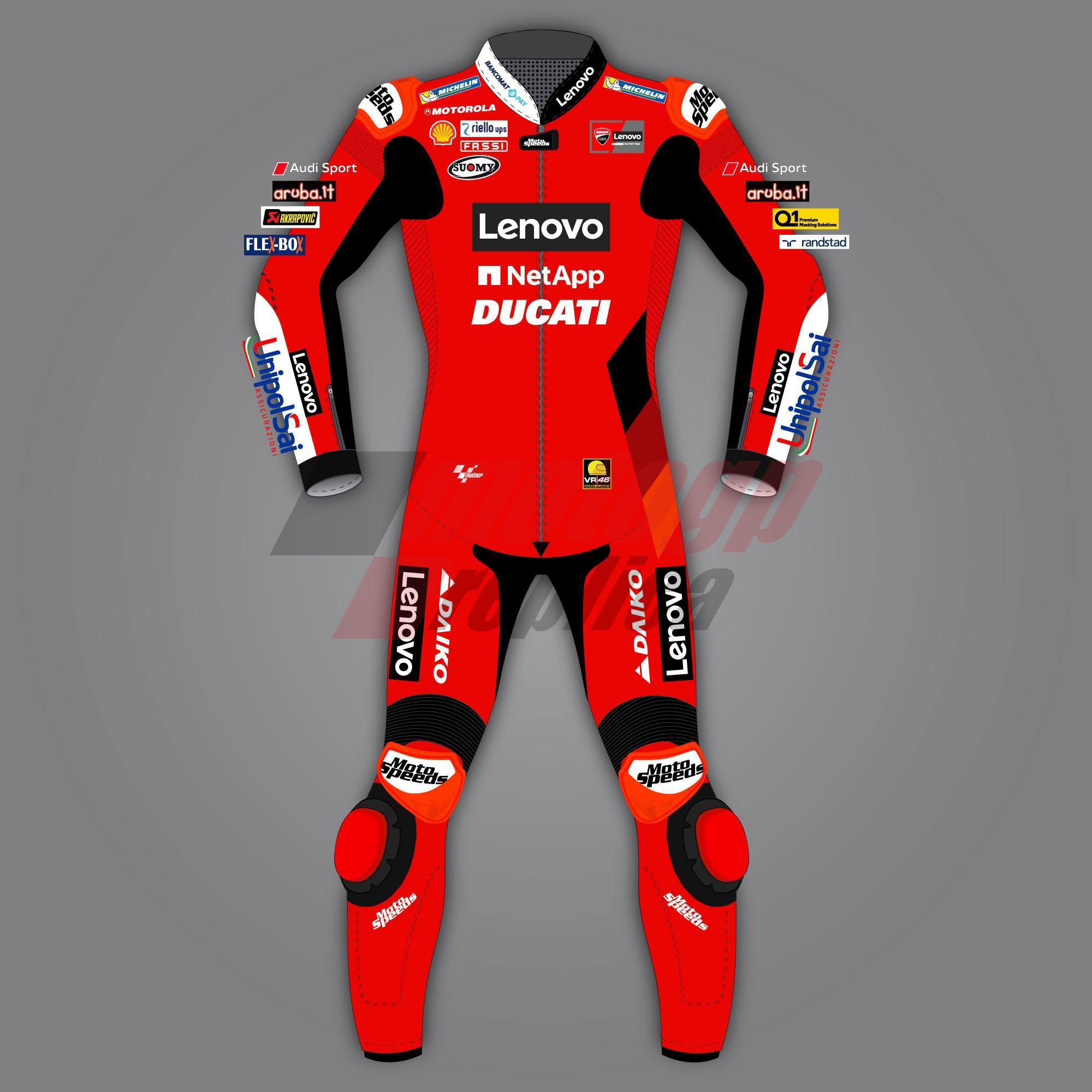 Francesco Bagnaia Leather Bike Suit Ducati MotoGP 2021