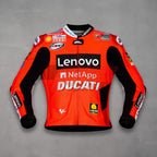 Francesco Bagnaia Leather Motorcycle Jacket Ducati MotoGP 2021