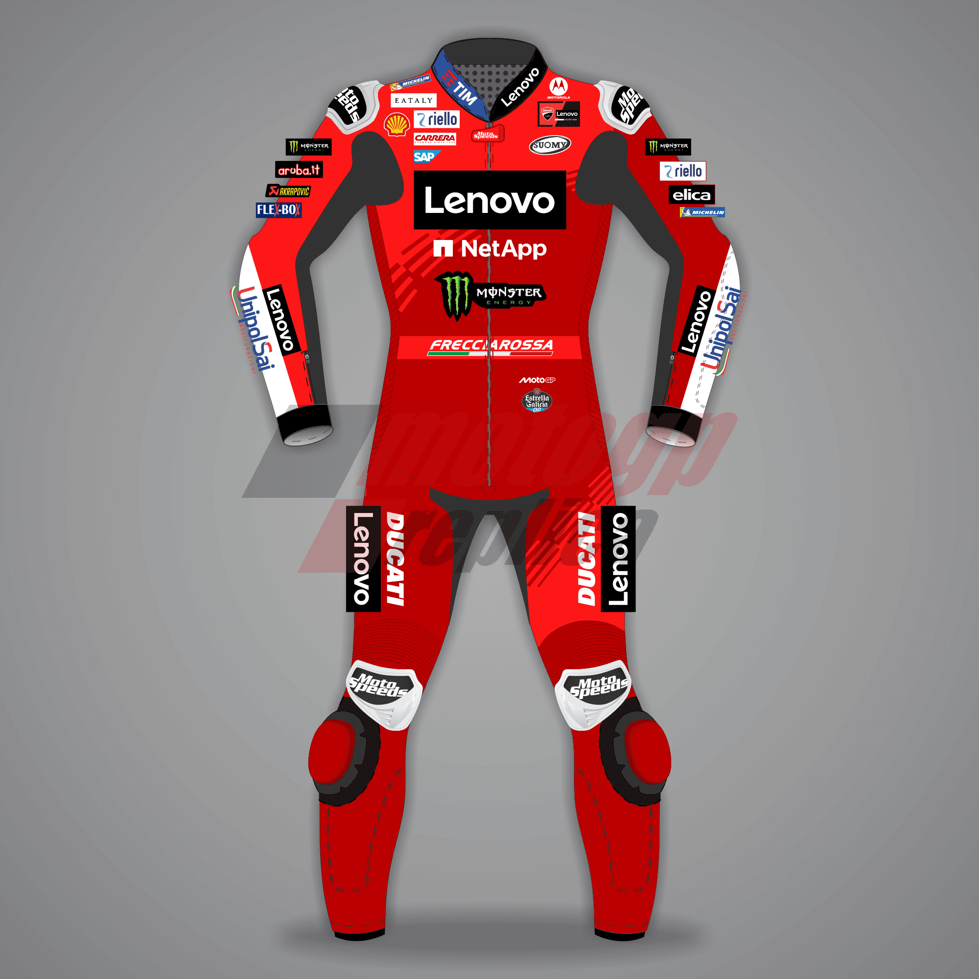 Francesco Bagnaia Leather Suit Ducati MotoGP 2025