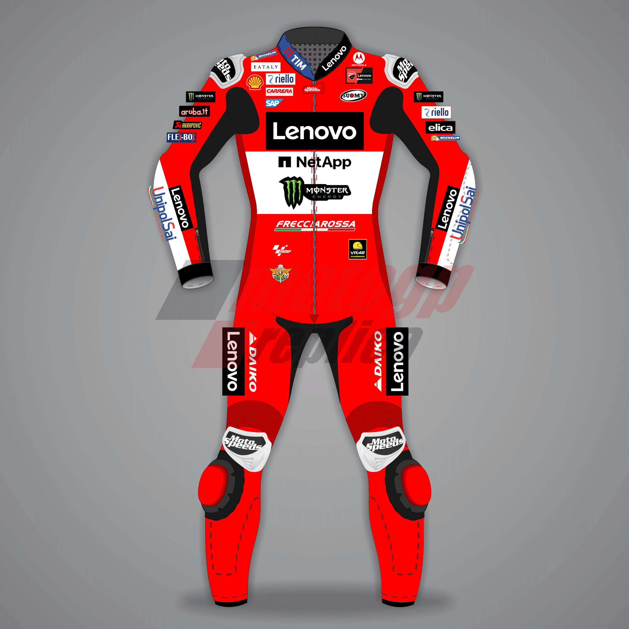 Francesco Bagnaia Road Racing Leathers British GP 2024