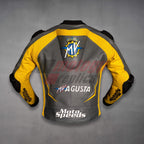 grey leather motorcycle jacket