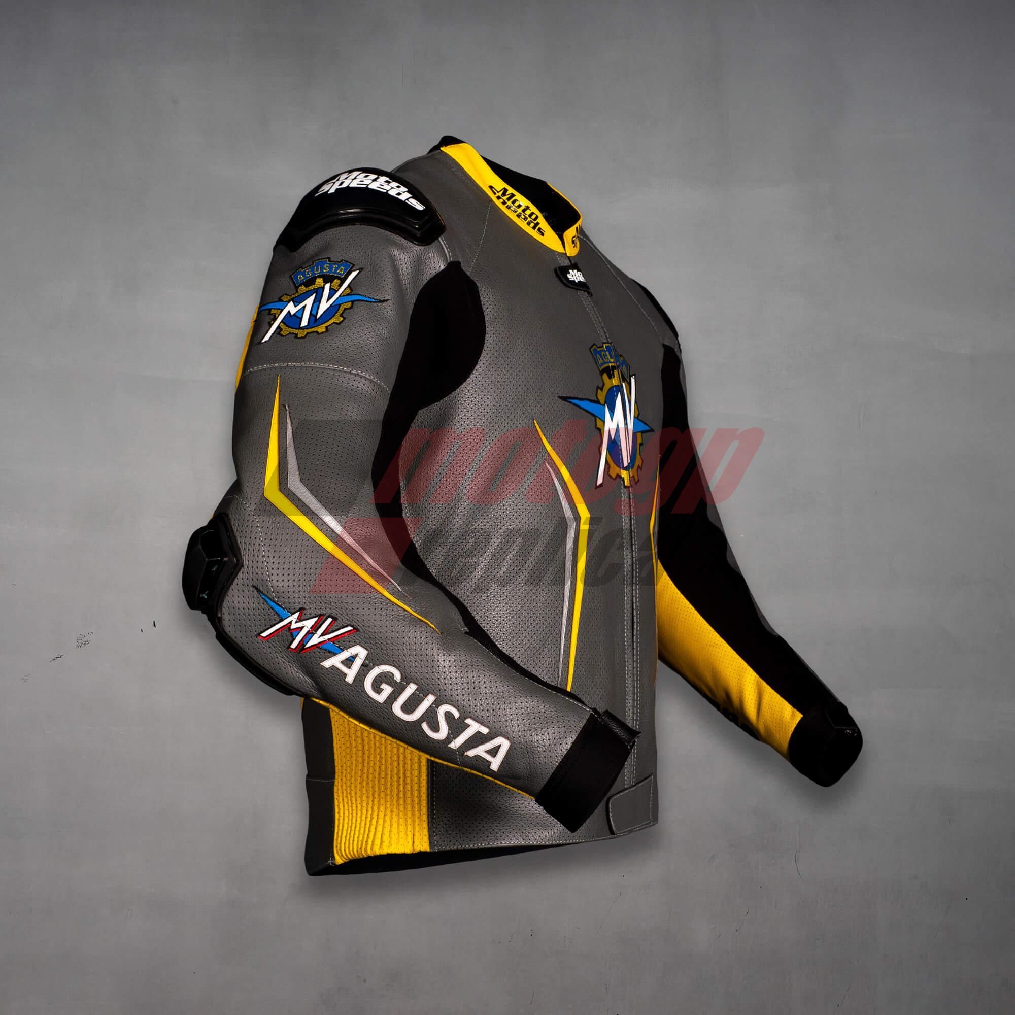 grey motorcycle jacket