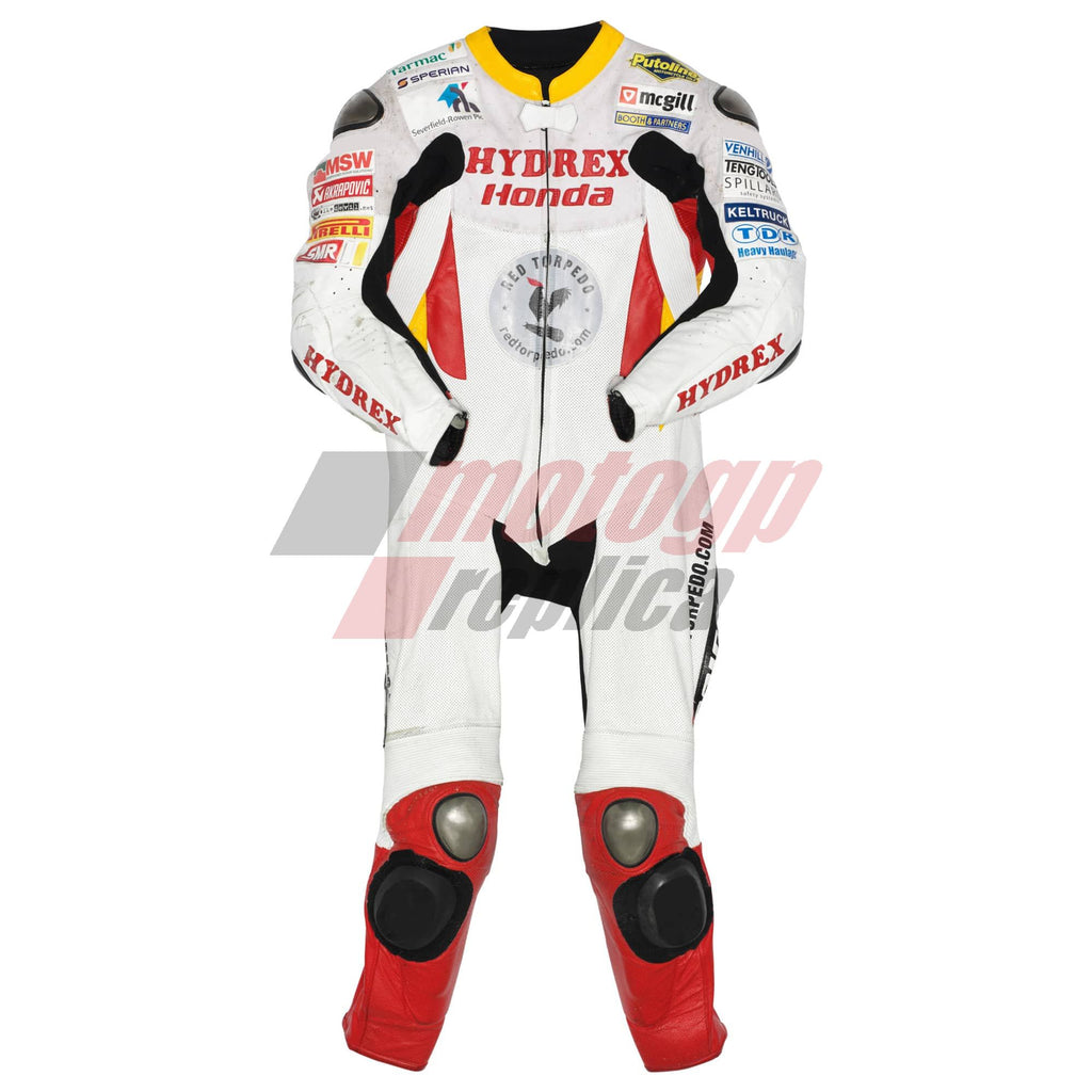 Guy Martin Honda White Leather Suit Tourist Trophy 2009