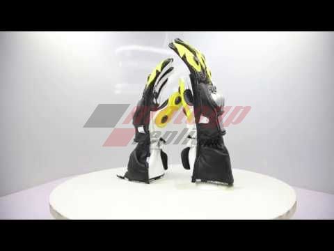Yellow Biker Gloves