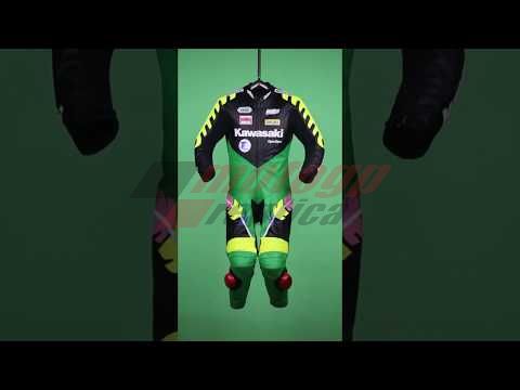 Full Body Leather Motorcycle Suit Scott Russell Kawasaki Motogp 1993