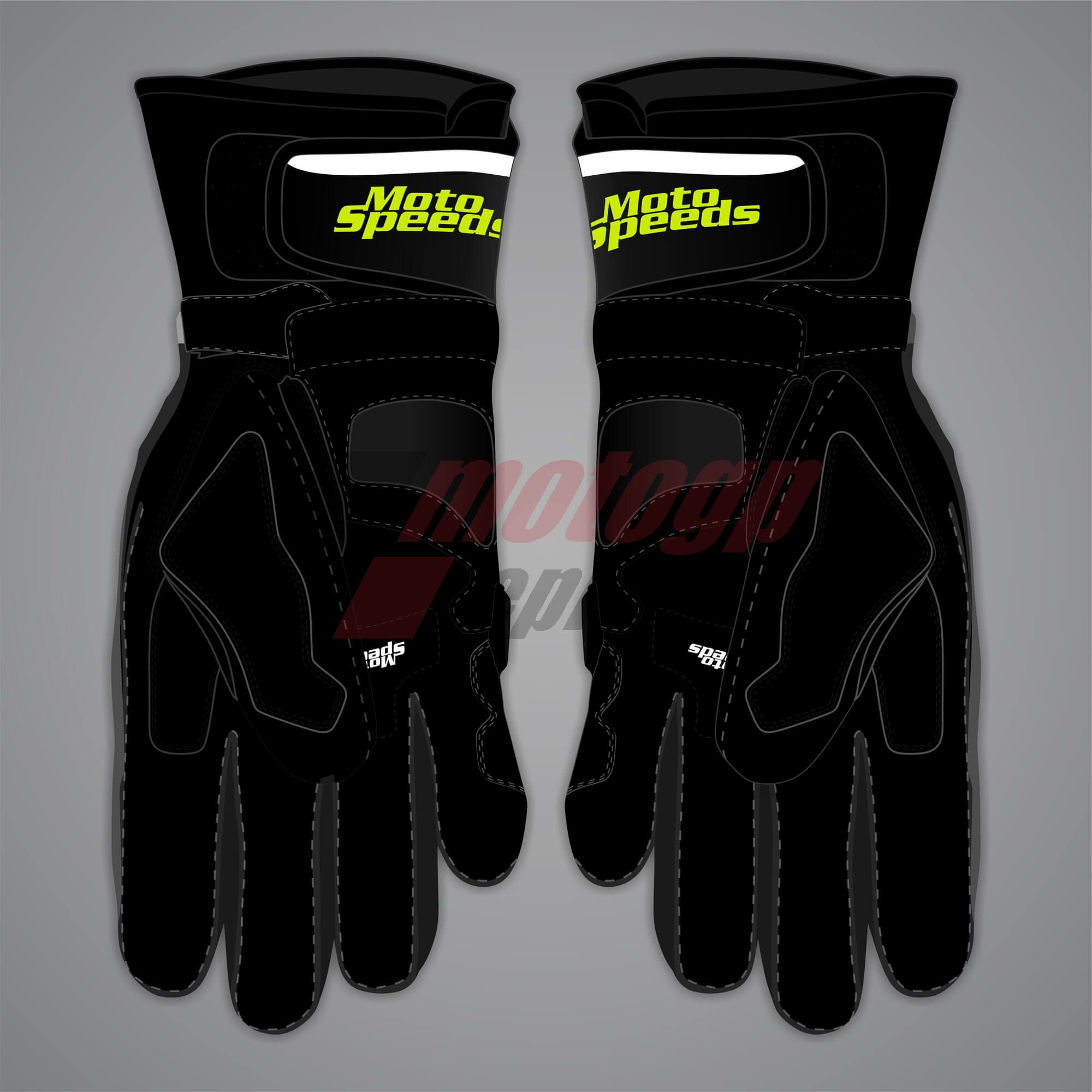 Leather racing gloves