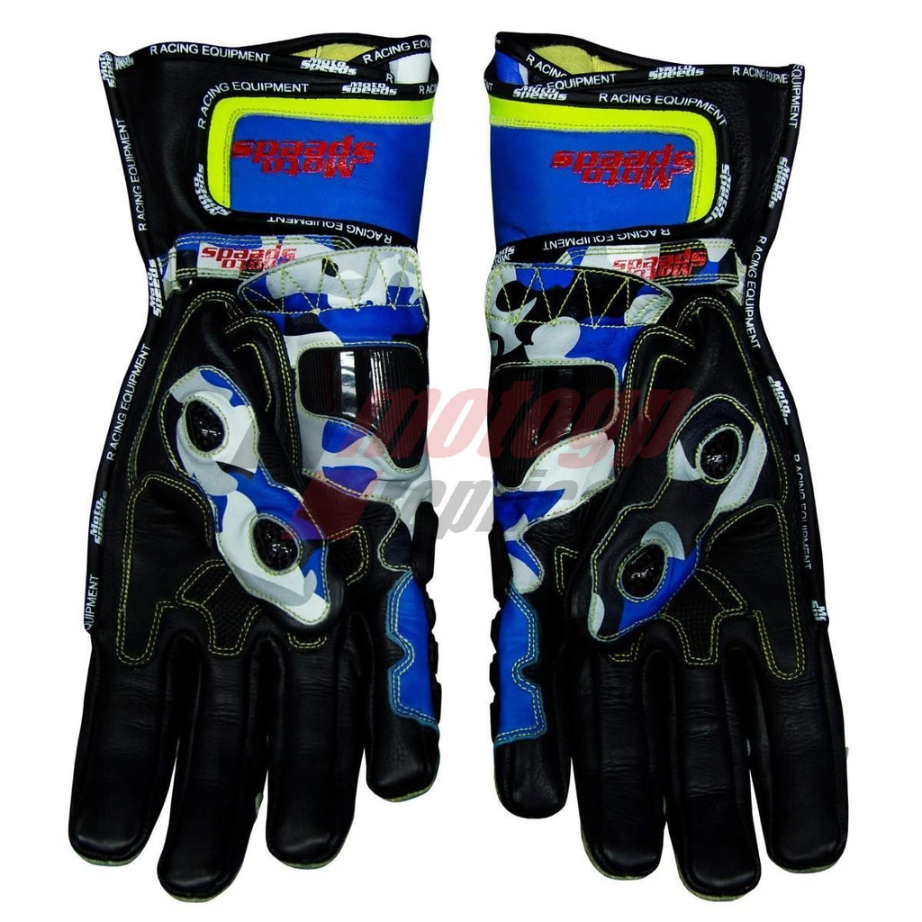 Blue Camo Gloves