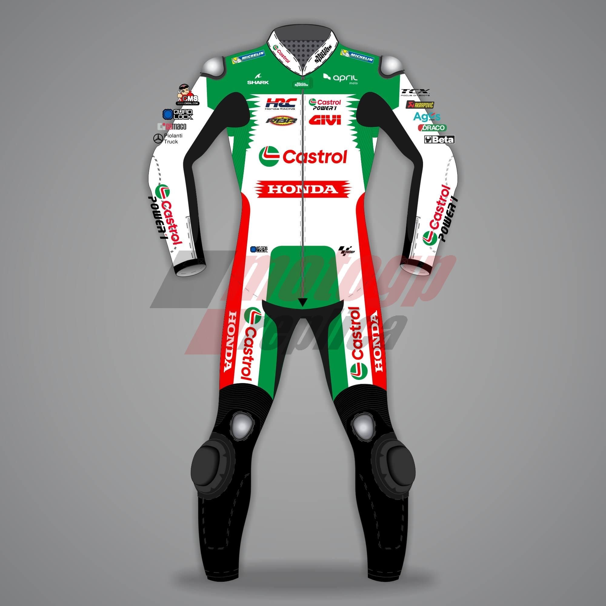 Johann Zarco Leathers Castrol Honda MotoGP 2024
