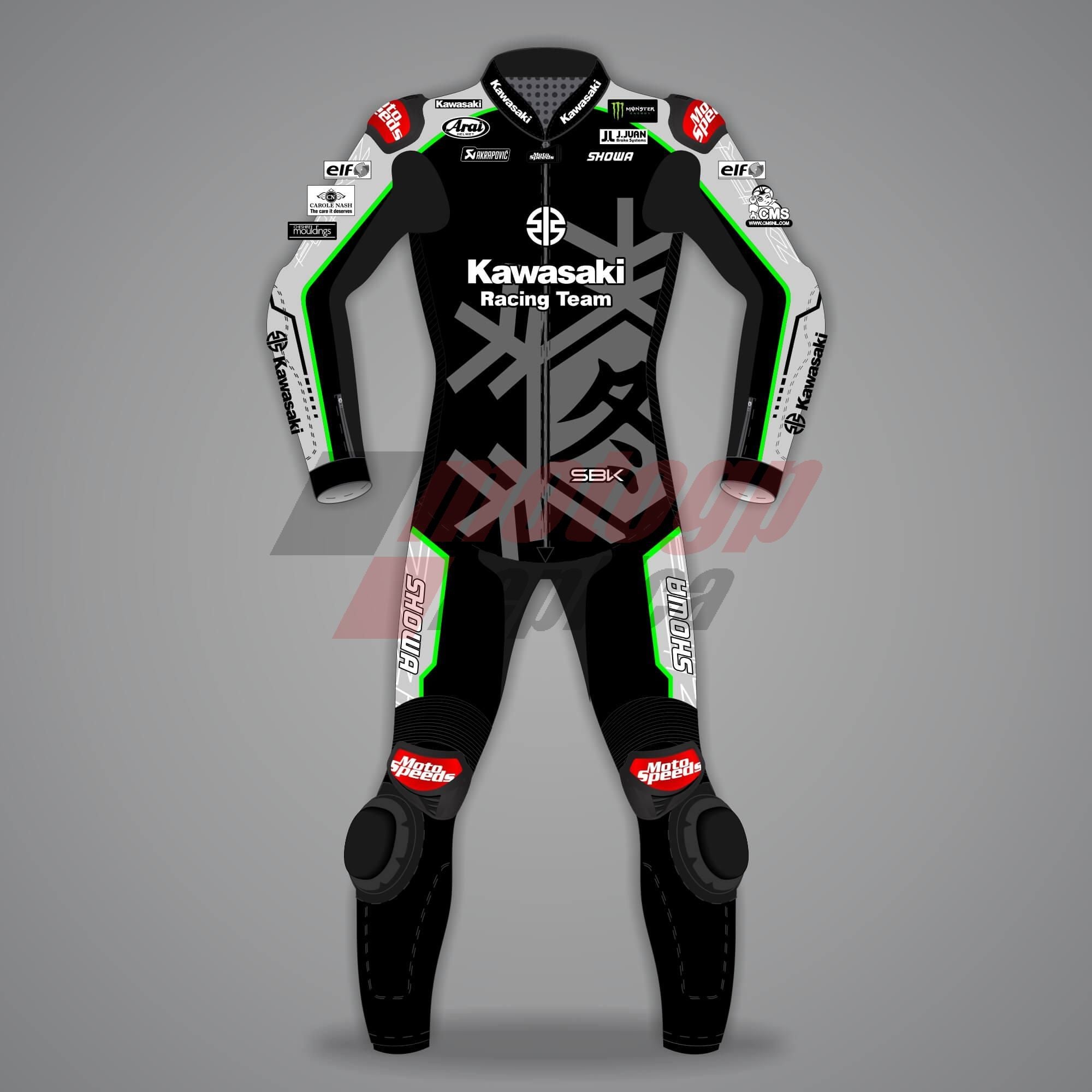 Jonathan Rea Leather Suit Motorcycle Kawasaki Jerez Test 2022
