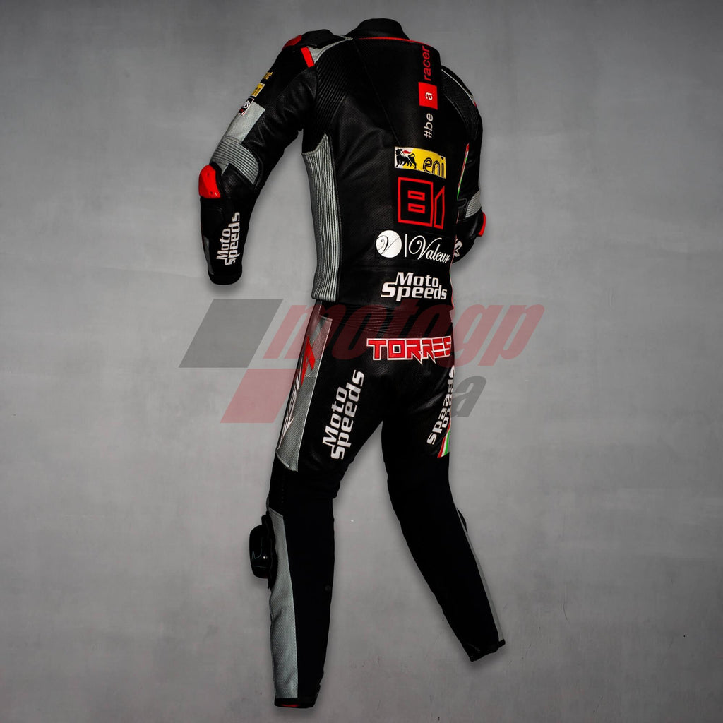 Black Leather Racing Suit Jordi Torres