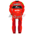 mens red leather suit