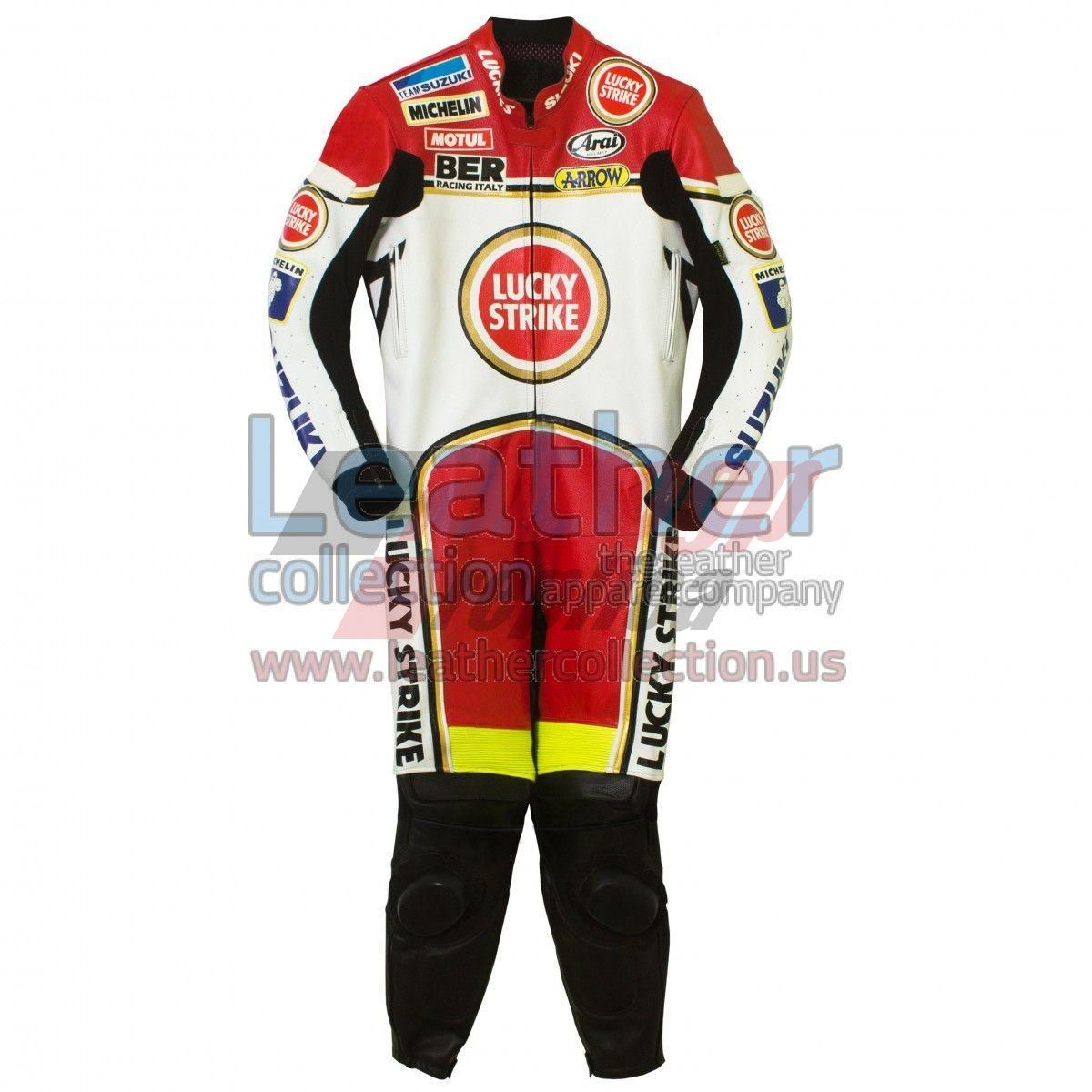 Vintage Motorcycle Leather Lucky Strike Suzuki GP 1993