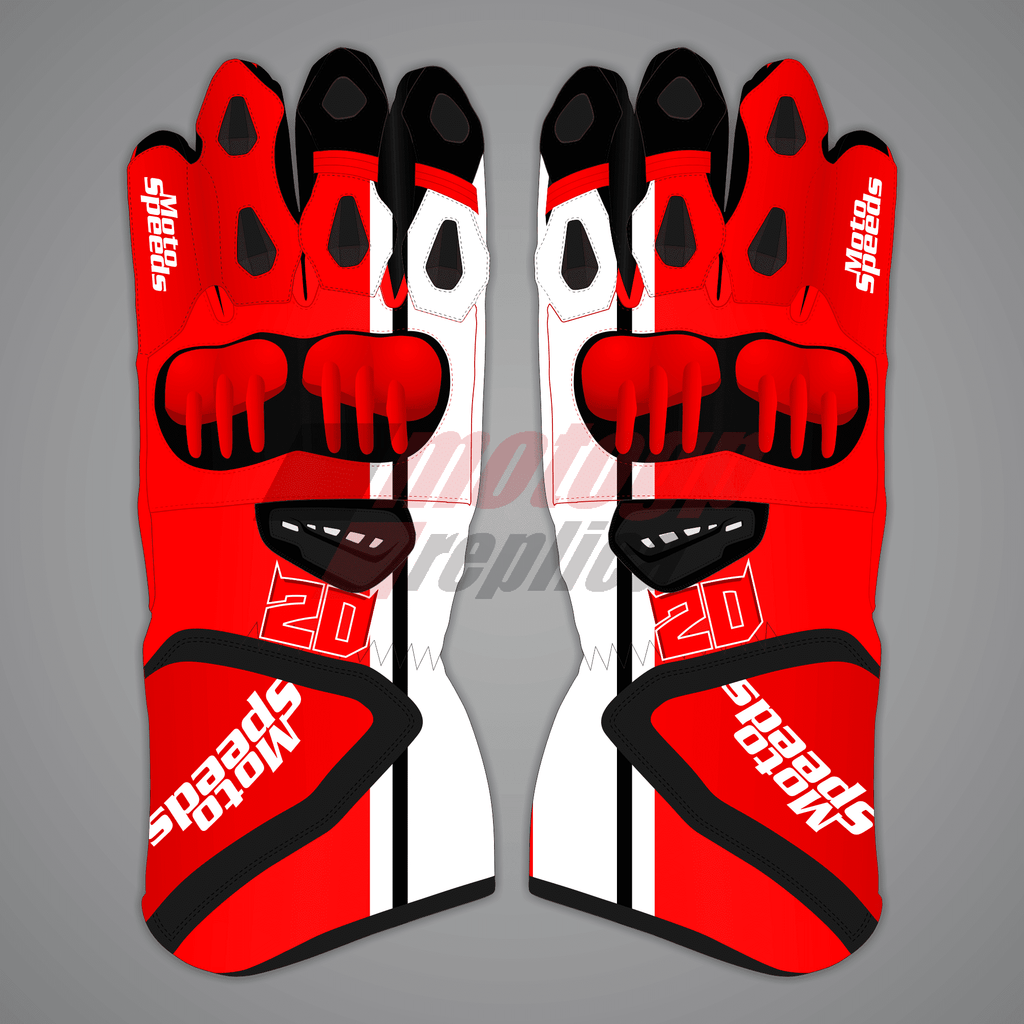 Fabio Quartararo Leather Racing Gloves British GP 2024