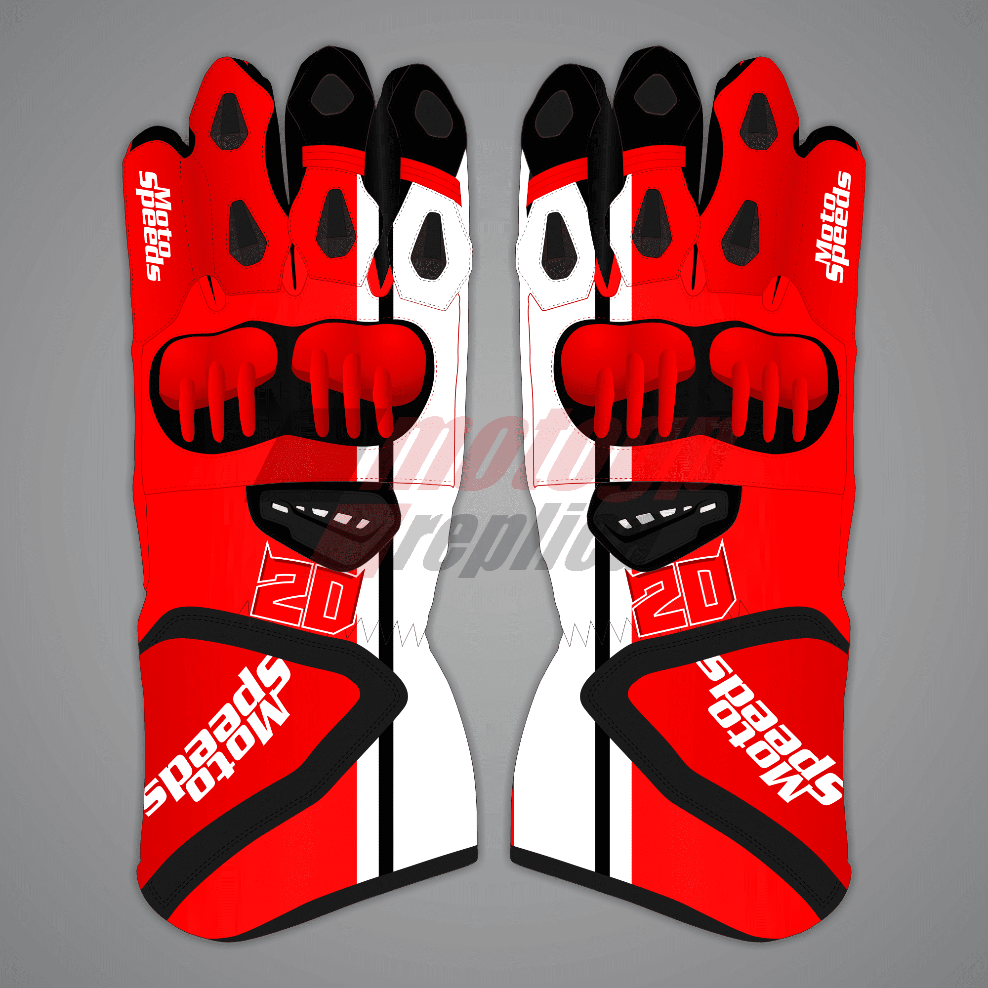 Fabio Quartararo Leather Racing Gloves British GP 2024