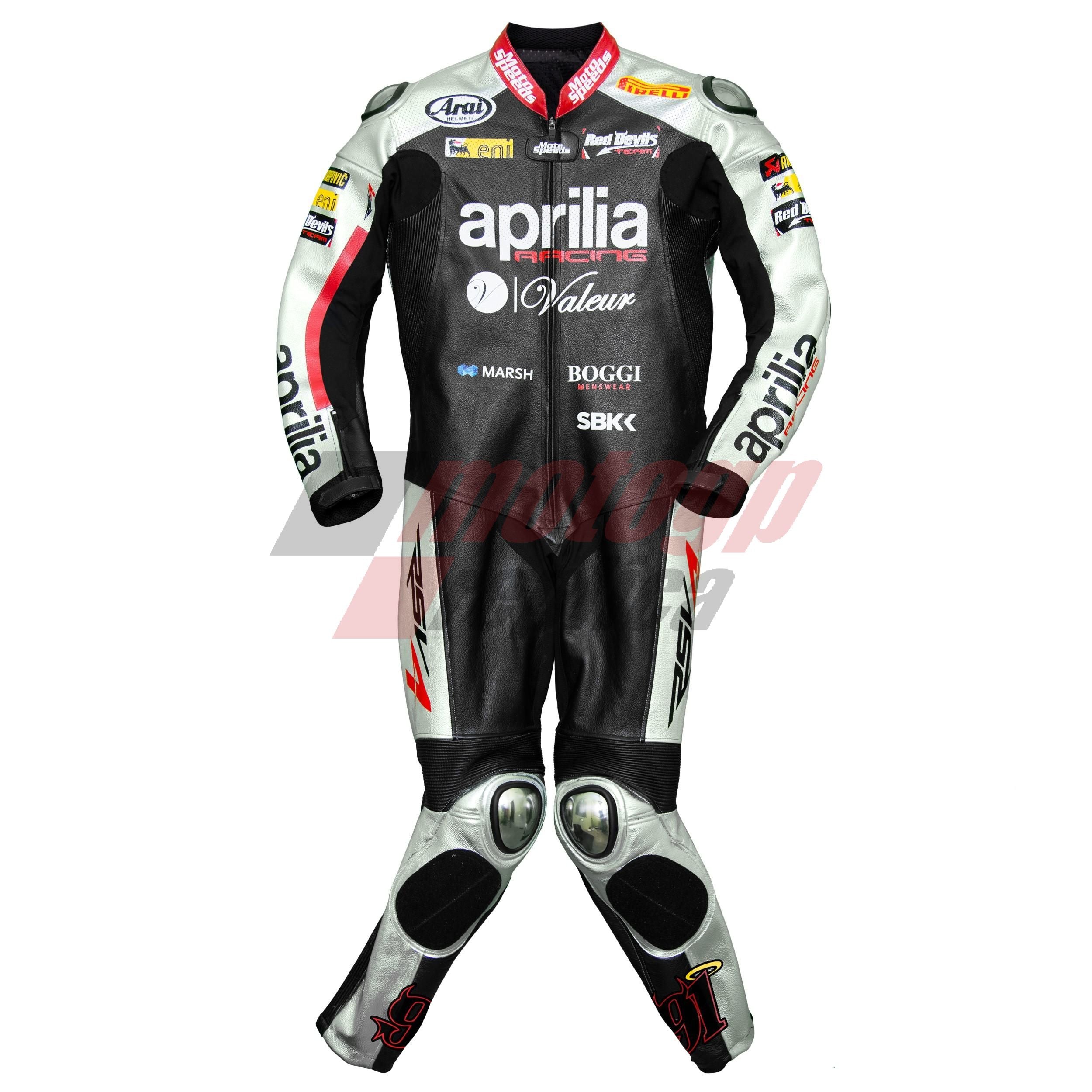 Leon Haslam Aprilia 2015 WSBK Racing Leathers
