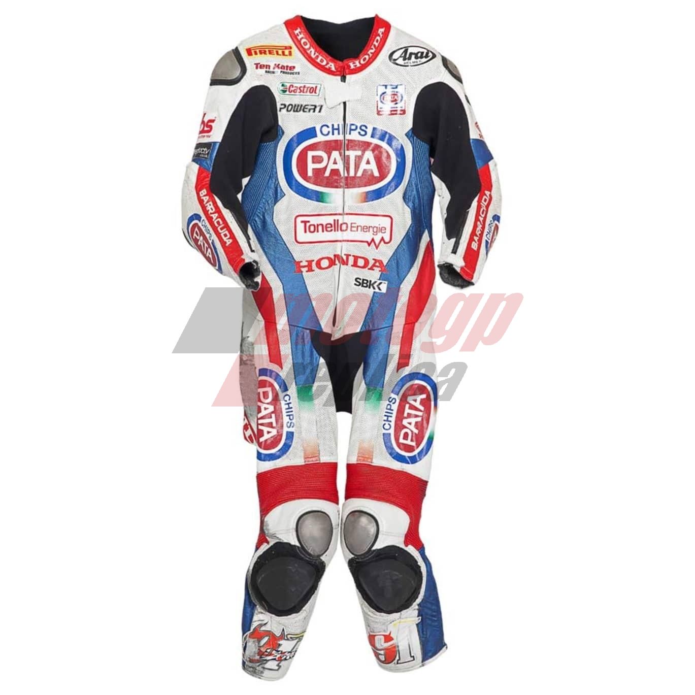Leon Haslam Honda Leather Motorbike Suit WSBK 2014