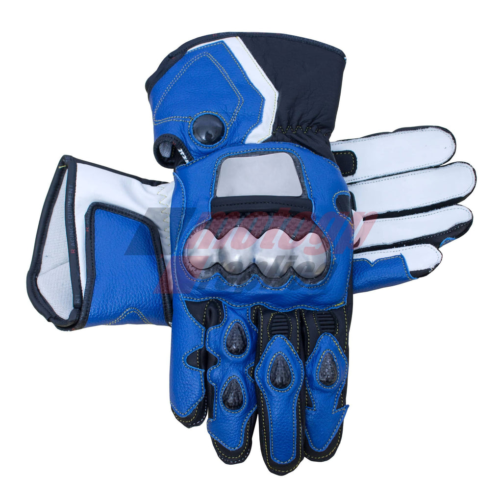 Leon Haslam Leather Riding Gloves Motorcycle