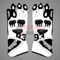 Marc Marquez Black and White Motorcycle Gloves British GP 24