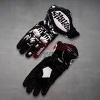 White and Black Motorcycle Gloves