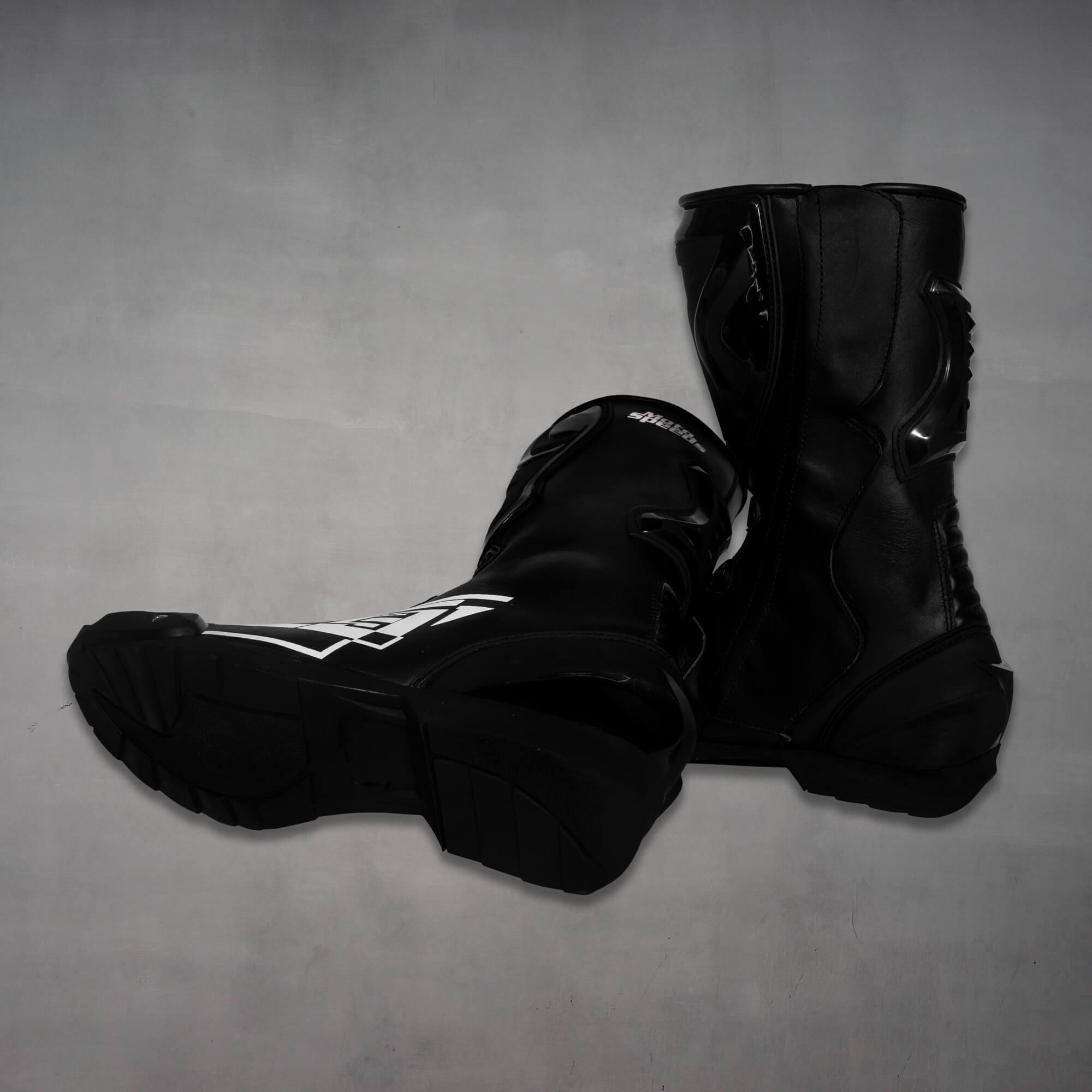 Marc Marquez Black Leather Biker Boots MotoGP 2023