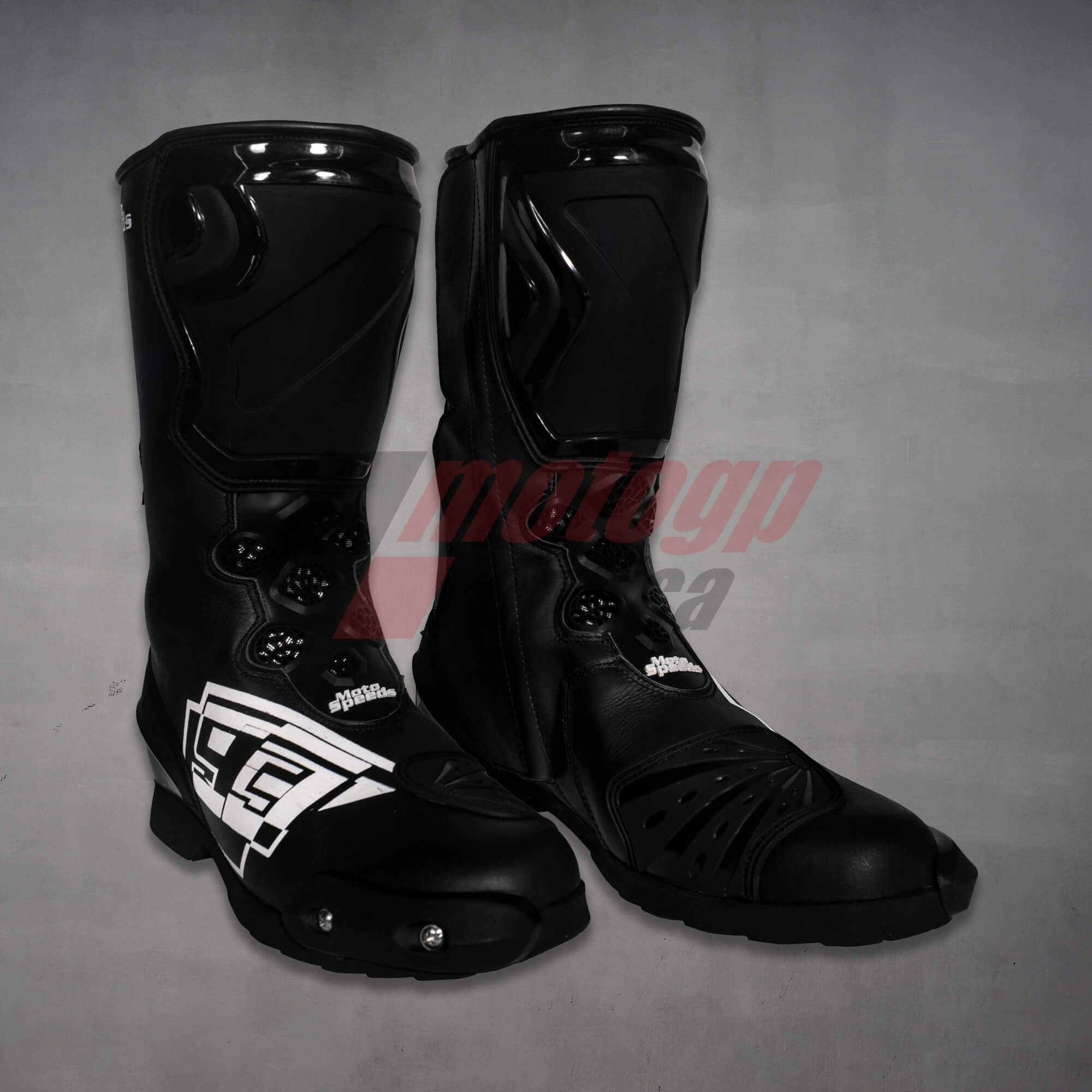 Marc Marquez Black Leather Biker Boots MotoGP 2023