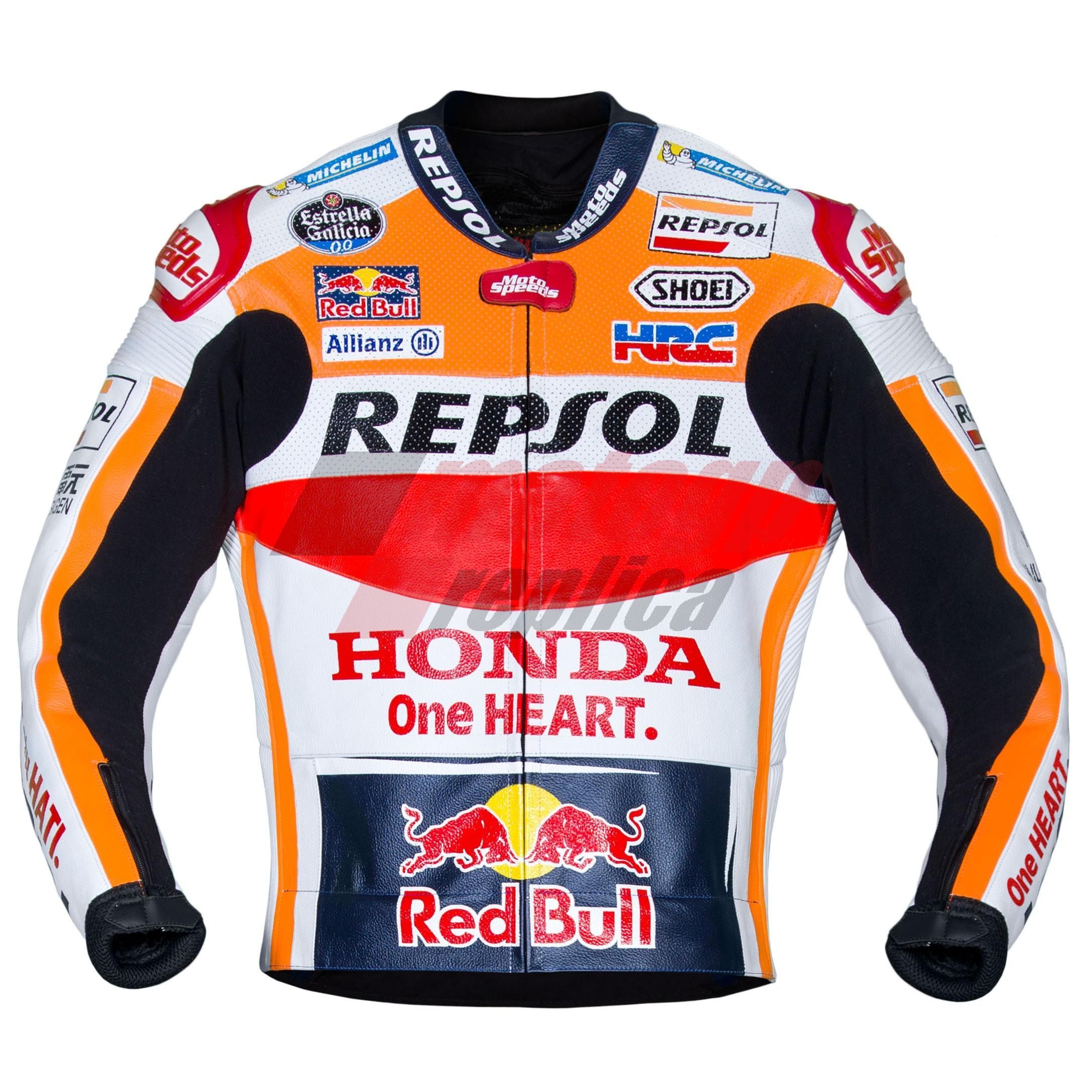 Marc Marquez Honda Repsol MotoGP 2017 Leather Jacket