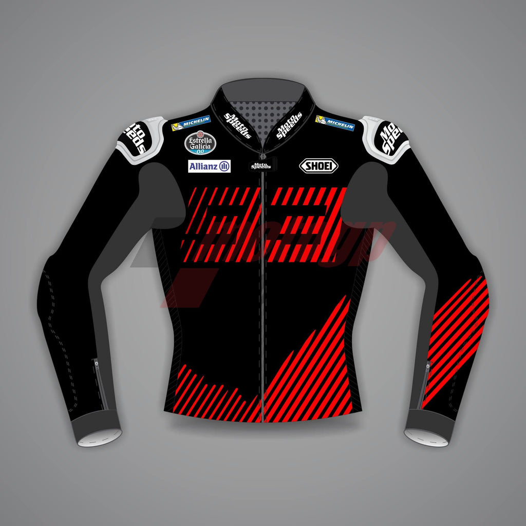 Marc Marquez Red Black Motorcycle Jacket Ducati WT 2023