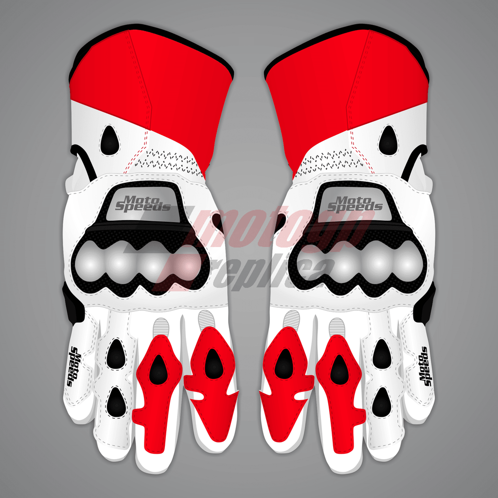 Marco Bezzecchi White And Red Gloves MotoGP 2024
