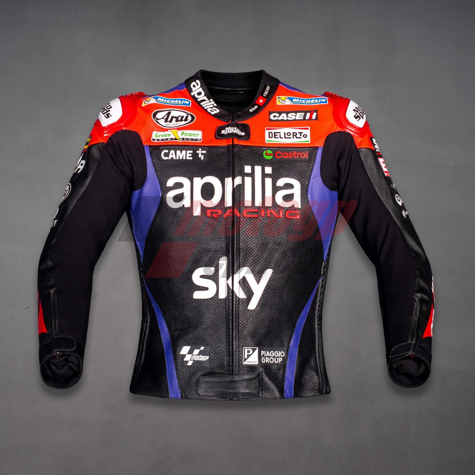 Maverick Vinales Track Motorcycle Jacket Aprilia MotoGP 2024