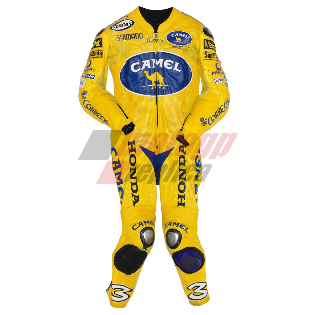 Max Biaggi Camel Honda MotoGP 2004 Leathers
