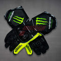 Monster Motorbike Leather Race Gloves