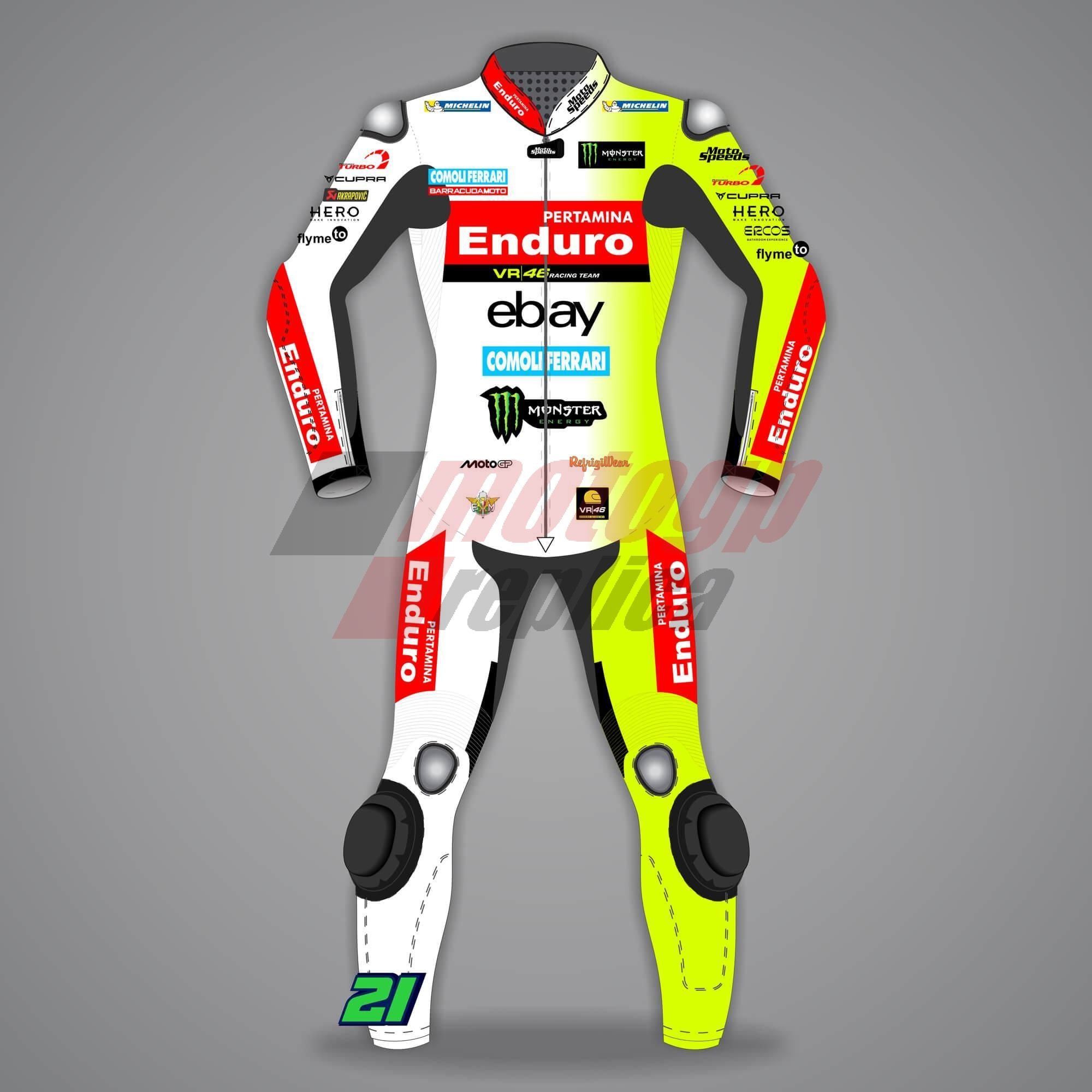 Motorcycle Leathers White Franco Morbidelli MotoGP 2025