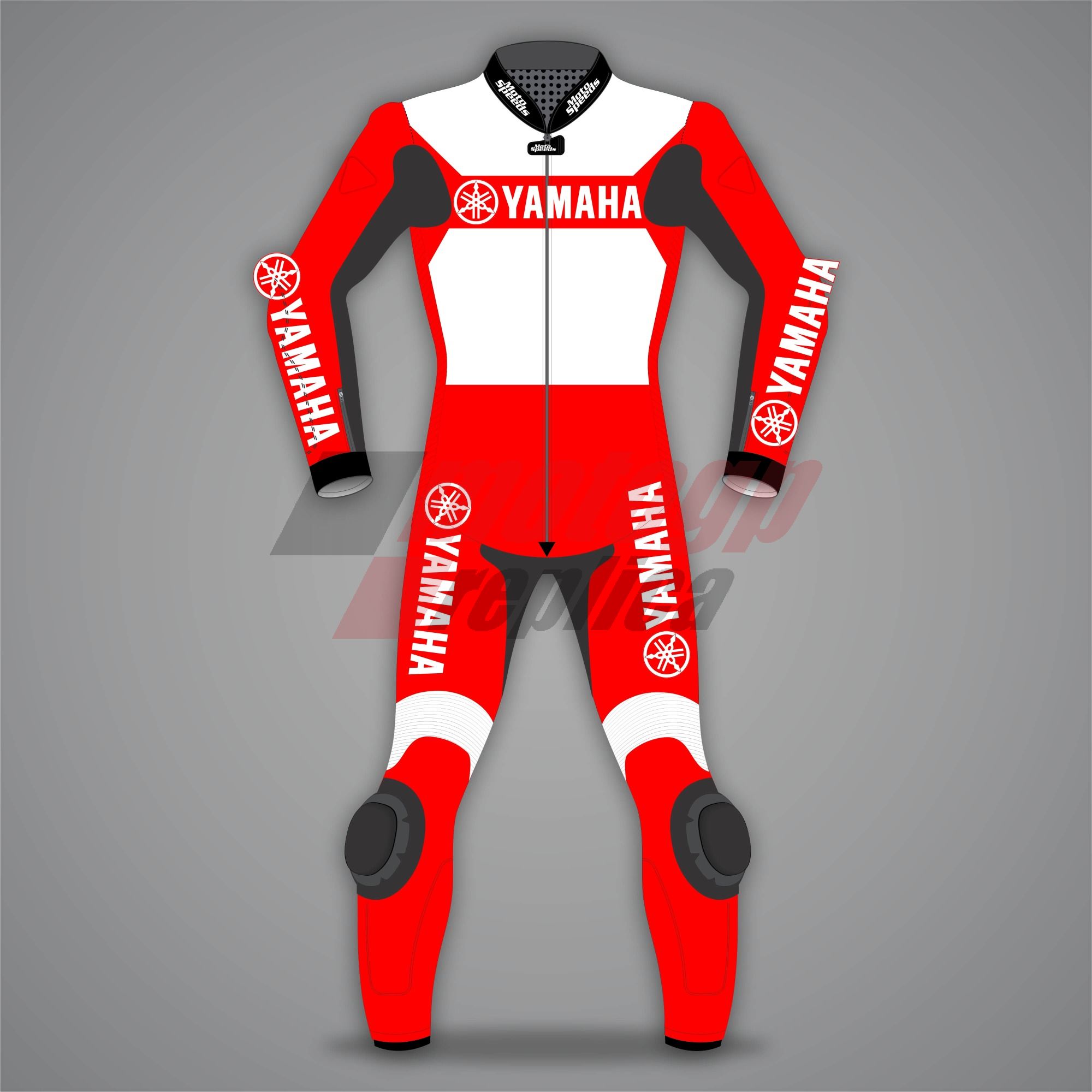 Yamaha Motorcycle Riding Suits 2 Piece Red / White