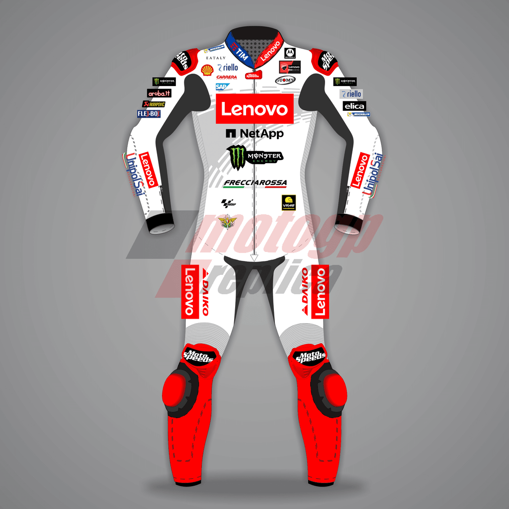 Francesco Bagnaia Motorcycle Suit White Winter Test 2024