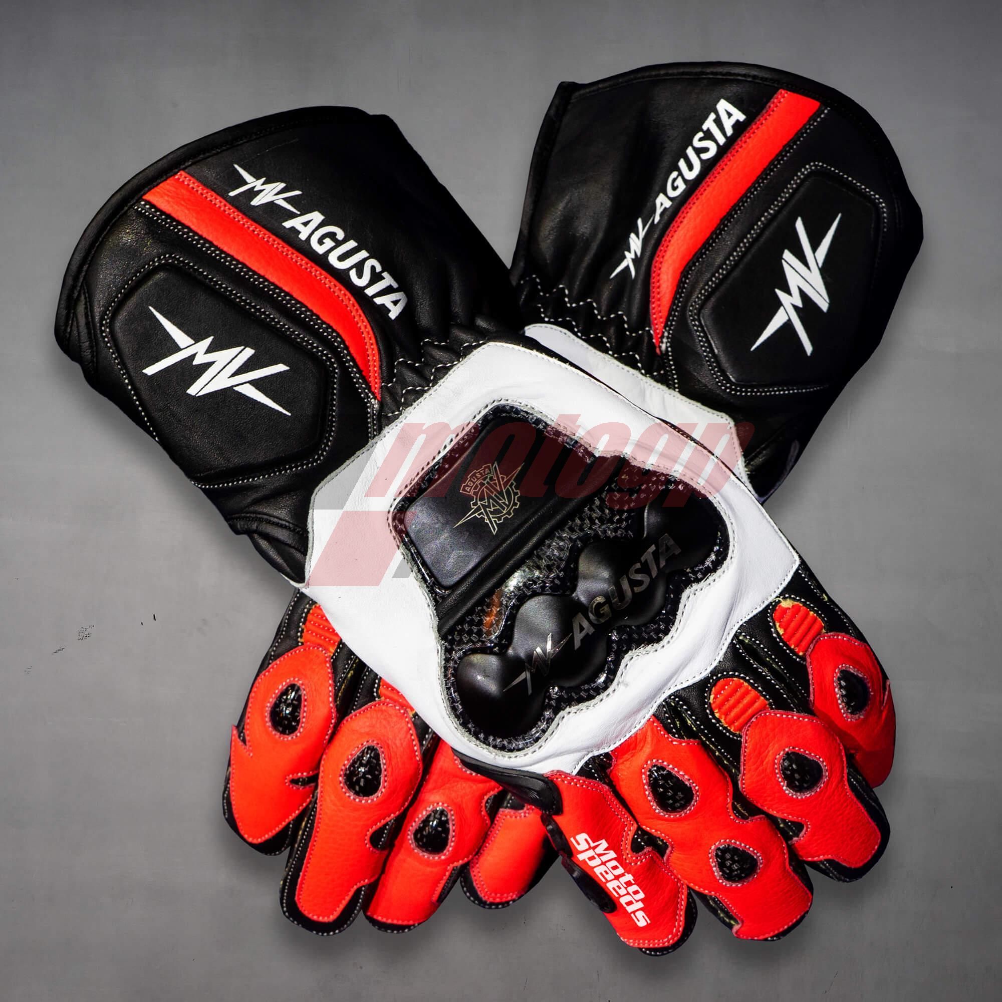 Mv Agusta Leather Motorcycle Riding Gloves