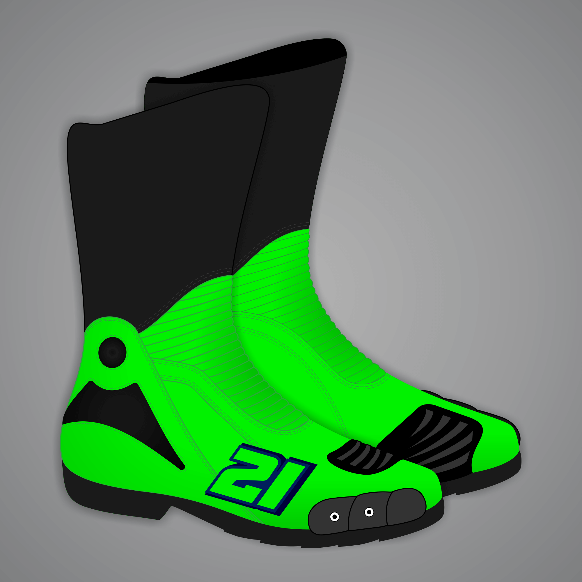 Franco Morbidelli Neon Green Motorcycle Boots WT 2024