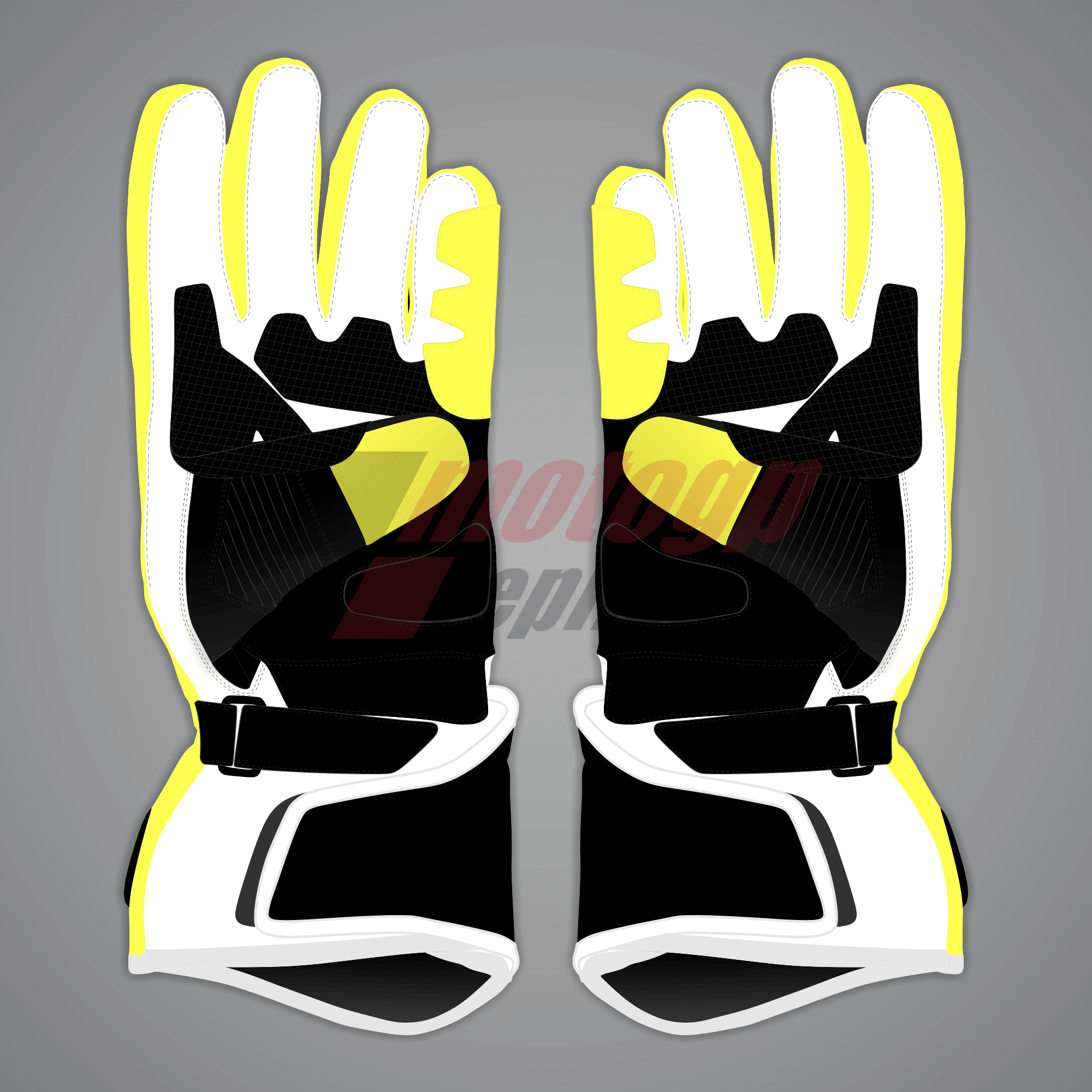 Neon Yellow Motorcycle Gloves