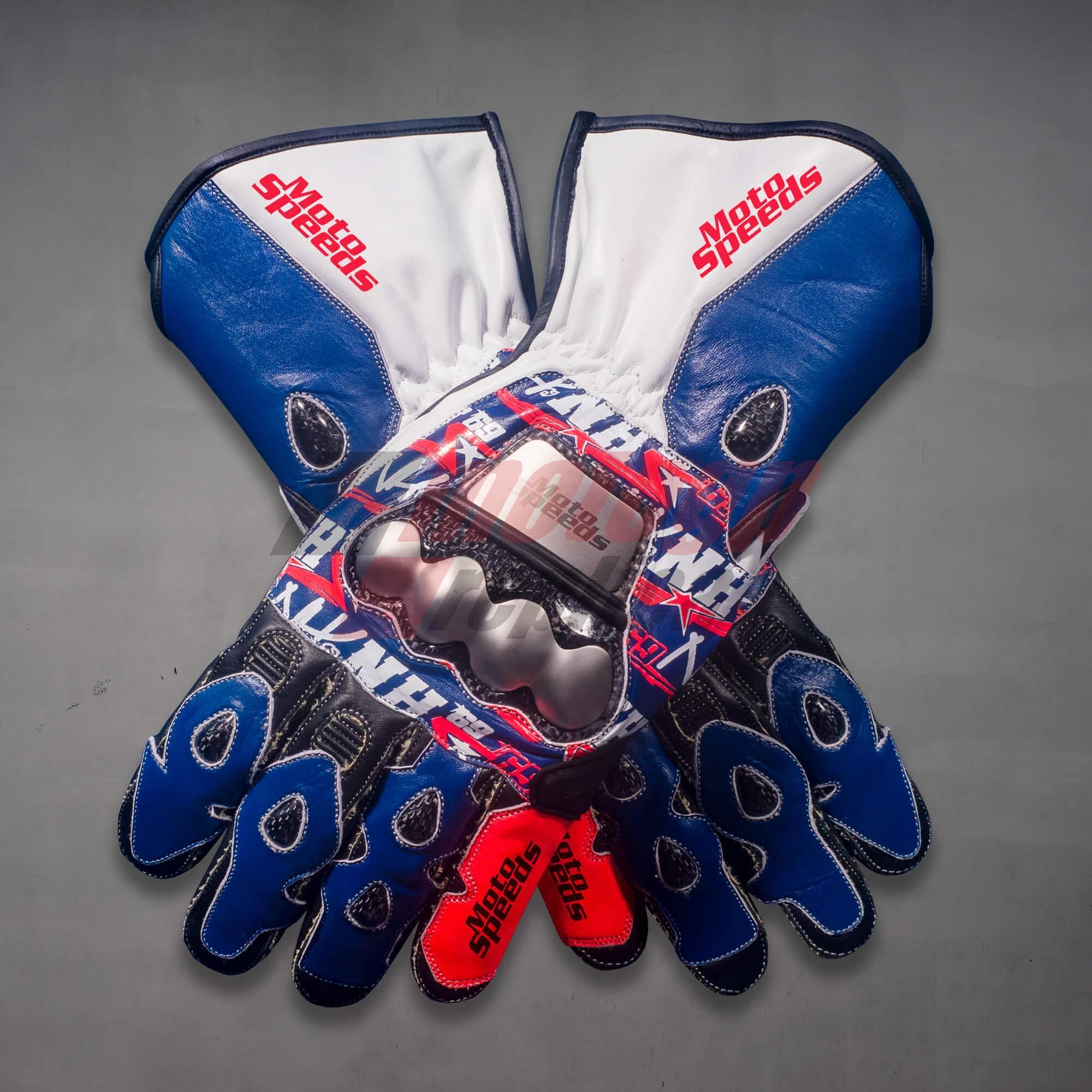 Nicky Hayden WSBK 2017 Leather Racing Gloves